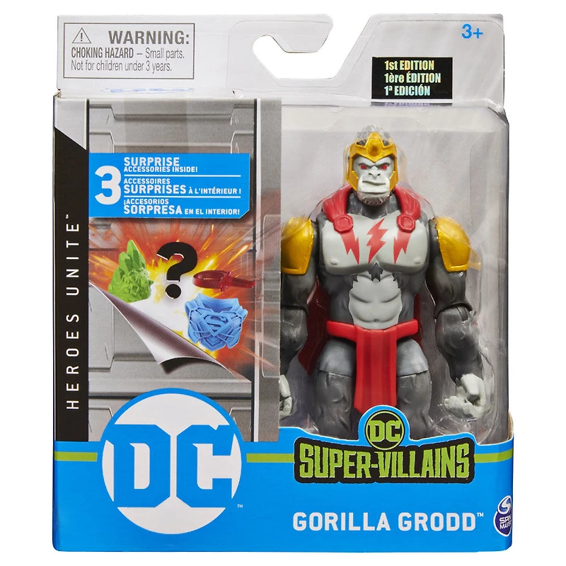 DC Comics 4-inch GORILLA GRODD Action Figure with 3 Mystery Accessories, Adventure 2