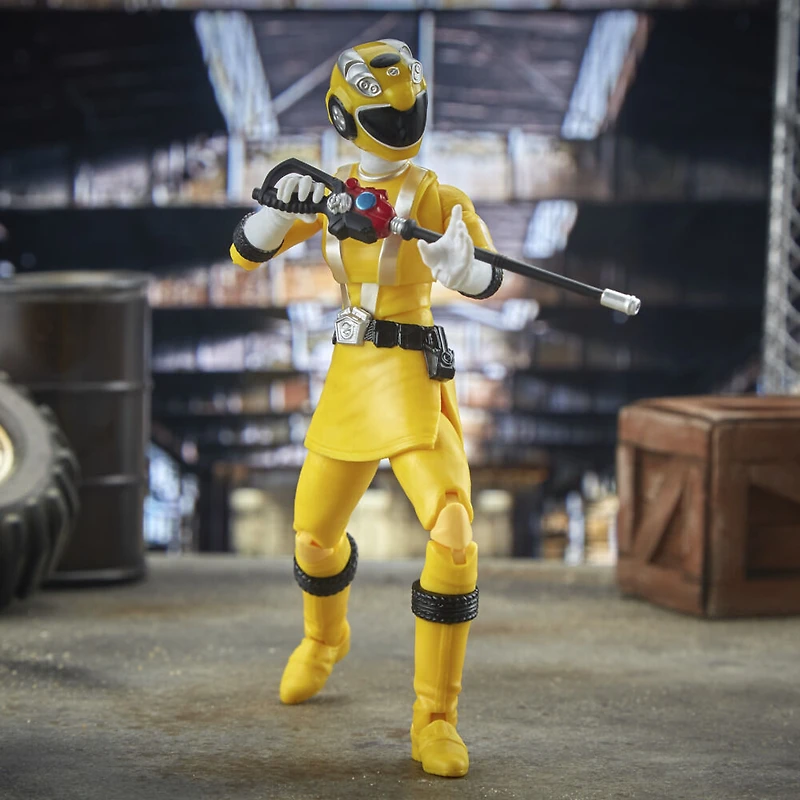 Power Rangers Lightning Collection, Ranger Jaune S.P.D., figurine articulée premium de 15 cm de collection avec accessoires