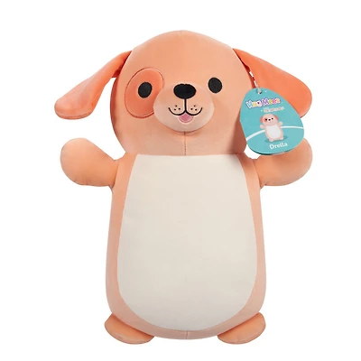 Squishmallows Hugmees de 25,4 cm - Drella la chienne pêche