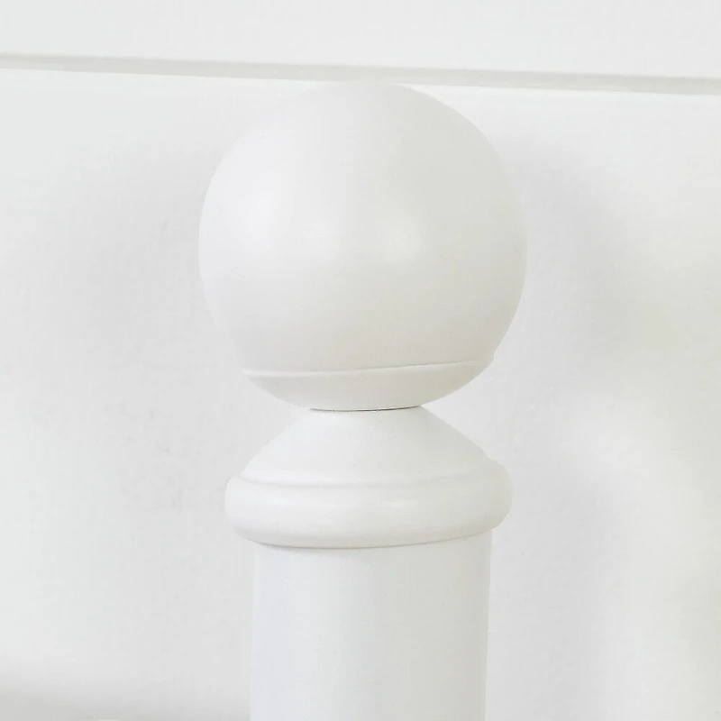 Country Poetry Lit de métal plateforme complet Simple Blanc solide