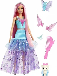 Barbie-A Touch of Magic-Malibu-Poupée avec 2 animaux féeriques