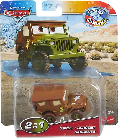 Collection d'échangeurs de couleurs Disney et Pixar Cars Sarge