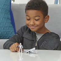 Star Wars Mission Fleet, Clone Trooper Arena Rescue, classe équipement, figurine de 6 cm avec véhicule