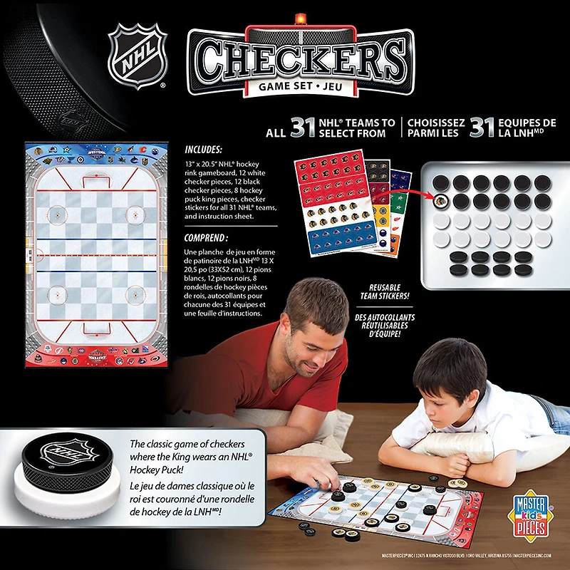 Masterpieces Puzzle Company NHL League Checkers Board Game