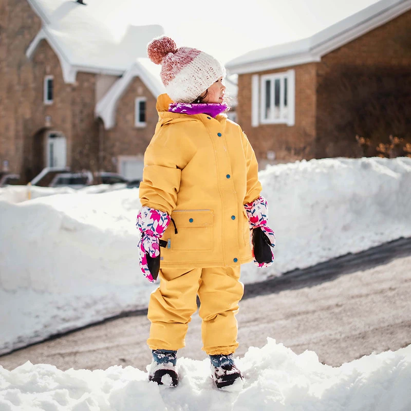 Kids Fleece Lined Rain Jackets  | Yellow - 3T (3-4Y)