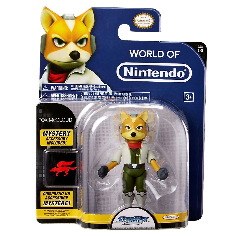 Figurines du Monde de Nintendo de 4 pouces - Starfox avec Arwing