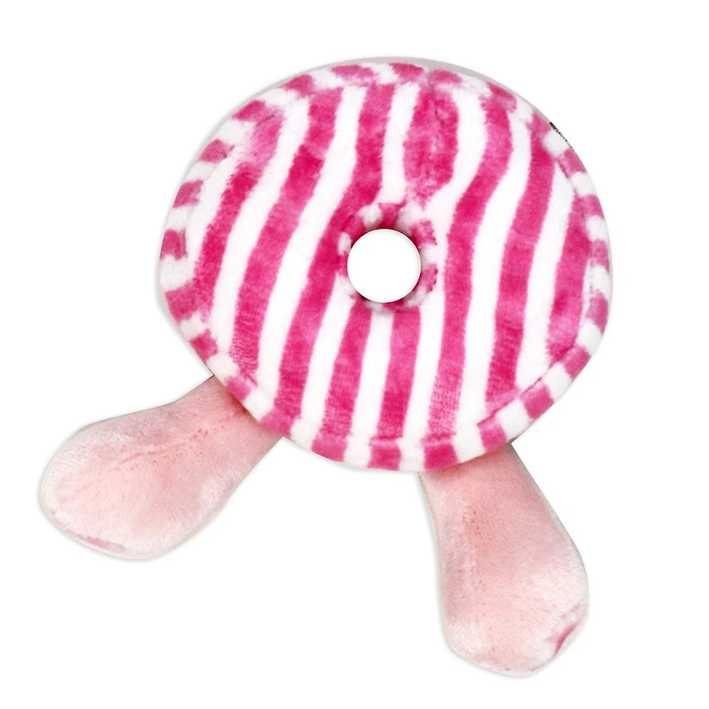 Jouet d’activité à empiler en peluche Bab & Tot : lapin rose