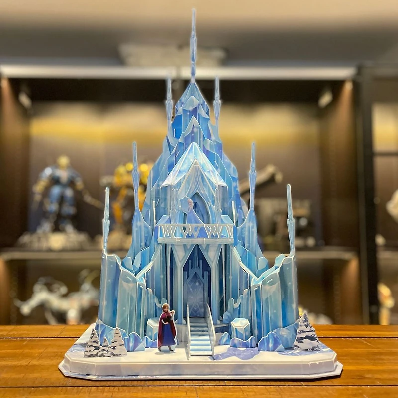 4D Build, Disney Princess Frozen Elsa's Ice Palace Paper 3D Puzzle Paper Model Kit, 73 Piece Paper Model Kit