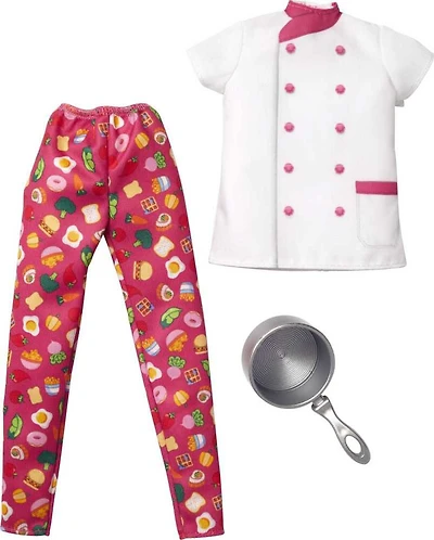 Barbie- Coffret Tenue, carrière de Chef, 1 tenue 1 et accessoire