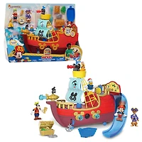 Ensemble de Jeu de Bateau Pirate d'Aventure de Trésor de Disney Junior Mickey Mouse Funhouse avec Sons et Figurines - Édition anglaise