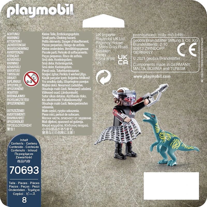 Playmobil - PLAYMOBIL Duo Braconnier et vélociraptor
