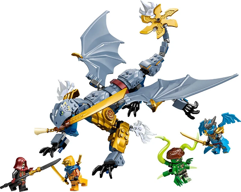 LEGO NINJAGO Le Combat de Riyu, le Dragon Ninja, Jouets de Ninja, Jouet de Construction avec 4 Figurines 71855