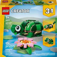 LEGO Creator 3 en 1 La Tortue avec un Nénuphar, Jouet, Se Transforme en Caméléon ou en Grenouille 31377