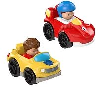Fisher-Price - Little People - Wheelies - Coffret de 2 - Voiture de course et Voiture musclée