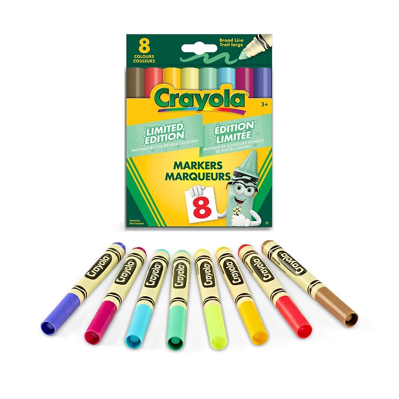 Marqueurs à trait large Crayola édition limitée - Paquet de 8