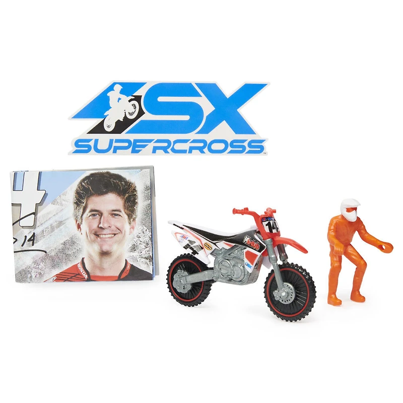 Supercross, Authentic Kevin Windham 1:24 Scale Die-Cast Motorcycle with Rider Figure, for Kids and Collectors