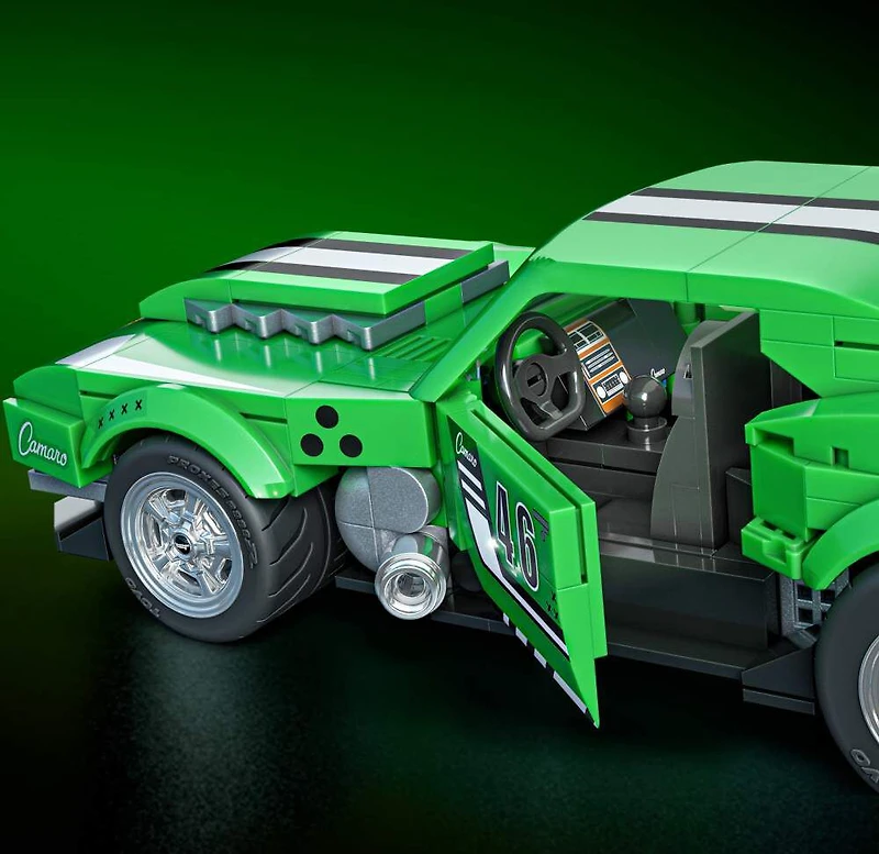 Mattel Brick Shop Hot Wheels Custom '68 Camaro Building Toy Kit (289 Pieces), for Collectors