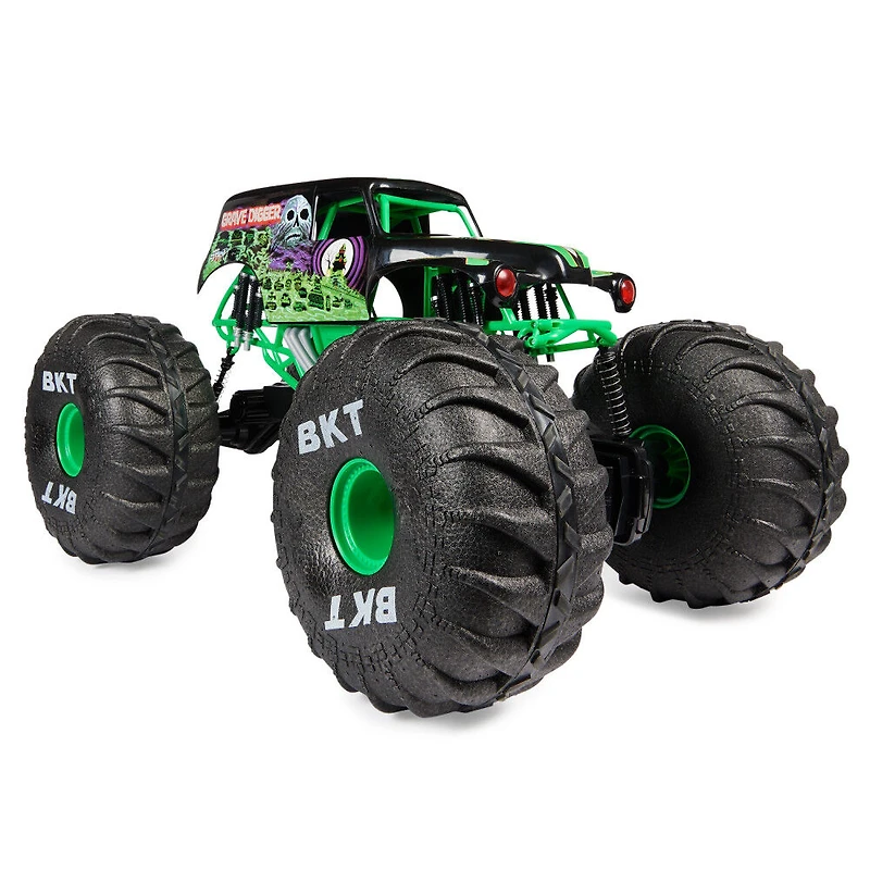 Monster Jam, Monster truck tout-terrain radiocommandé Mega Grave Digger officiel, plus de 60 cm de haut, échelle 1:6