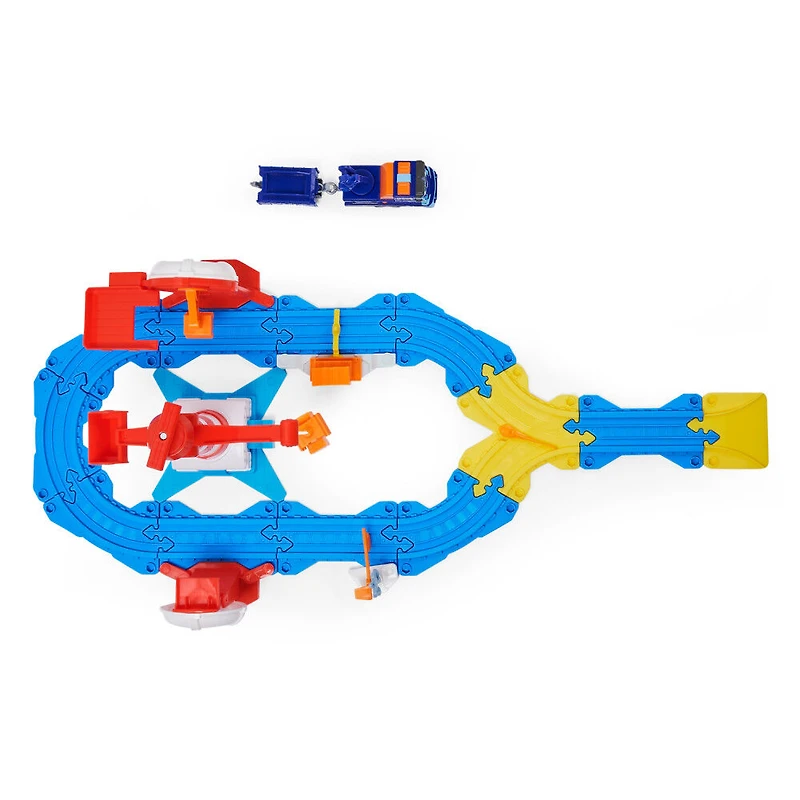 Mighty Express, Coffret Gare du port avec train exclusif Milo le mécano et sa grue magnétique