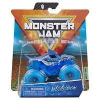 Monster Jam, Monster truck Megalodon officiel, véhicule en métal moulé, série Elementals, échelle 1:64