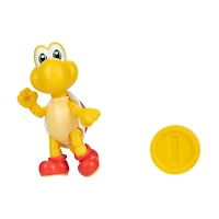  Figurine 4 pouces Nintendo - Koopa Troopa rouge avec Pièce de monnaie
