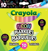 Crayola Neon Washable Markers, 10 Count