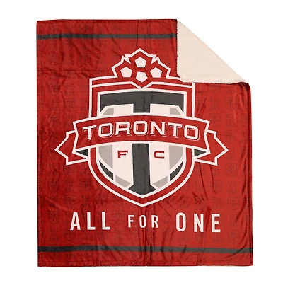 Couverture en polaire Sherpa à motif sportif des FC de Toronto de la MLS(50 x 60)