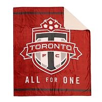 Couverture en polaire Sherpa à motif sportif des FC de Toronto de la MLS(50 x 60)