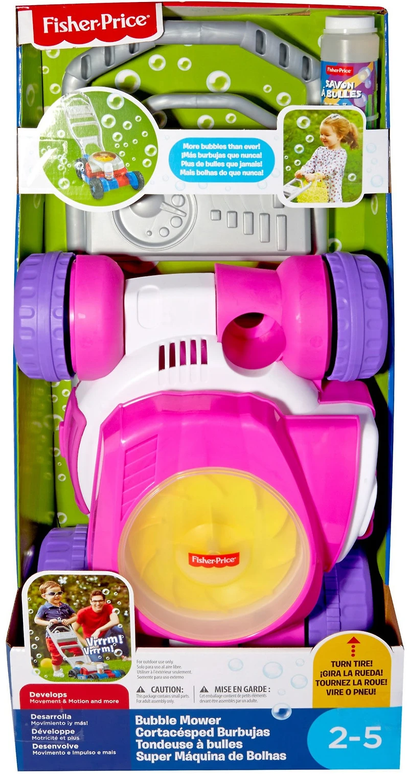 Fisher-Price - Tondeuse A Bulles - Rose