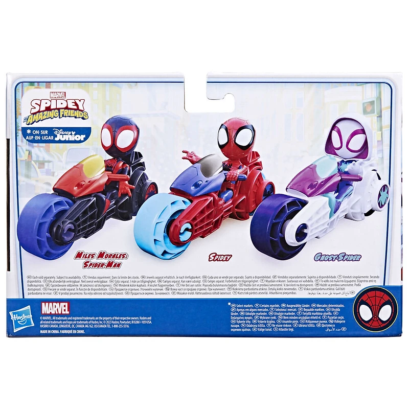 Marvel Spidey et ses Amis Extraordinaires, figurine articulée Spidey avec moto