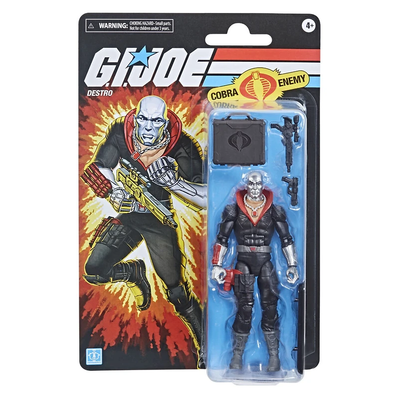 G.I. Joe Classified Series Destro Action Figure Collectible Toy with Multiple Accessories, Classic Package Art