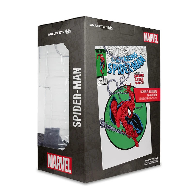 Marvel - Figure posée à l'échelle 1:6e avec scène et bande dessinée - Spider-Man
