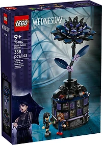 LEGO Mercredi Le Dahlia Noir, Décoration de Chambre ou Fausse Plante pour Enfants 76784