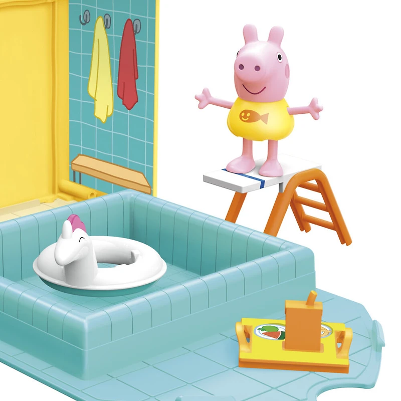 Peppa Pig Peppa's Adventures Peppa's Swimming Pool Fun Playset Preschool Toy,