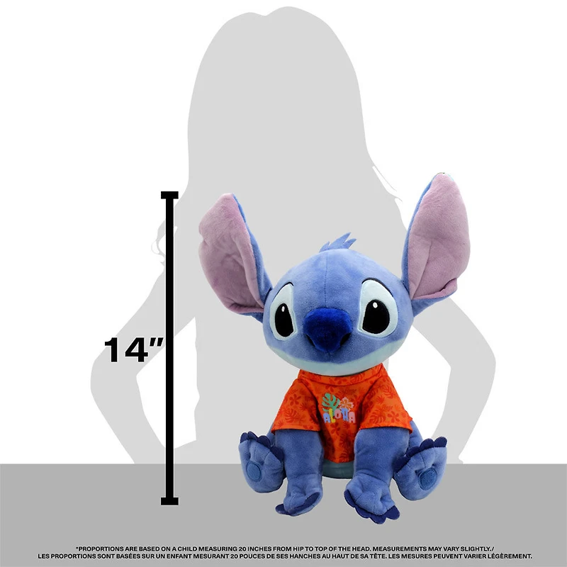 Disney - Lilo & Stitch - Stitch en peluche avec T-shirt hawaien - Moyenne