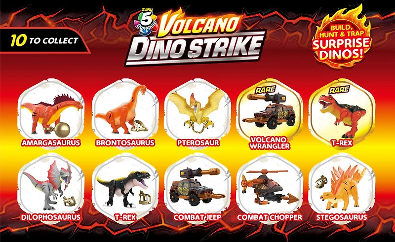 Dino Strike Volcano 5 SURPRISE Par ZURU