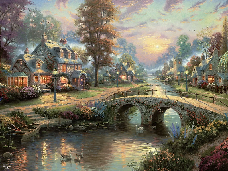 Ceaco 8 en 1 Thomas Kinkade Studio Collection Jigsaw Puzzle Set