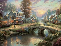 Ceaco 8 en 1 Thomas Kinkade Studio Collection Jigsaw Puzzle Set