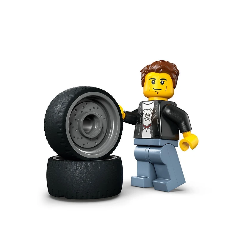 LEGO City Le bolide - Voiture de course - Ensemble de construction de voiture classique avec figurine de pilote - 60485