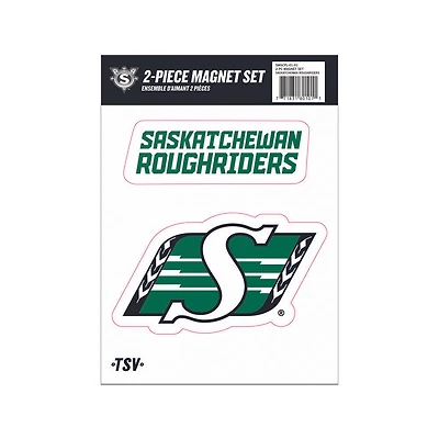 Ensemble de 2 aimants des Saskatechwan Roughriders de la LCF