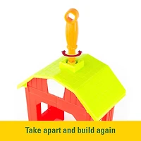 John Deere Build-A-Buddy - Corey Combine Avec Une Grange, La Clôture, Un Cochon, Un Cheval Et Un Tournevis