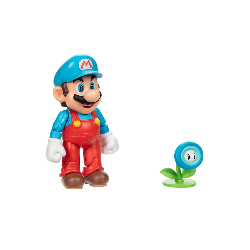 Figurine Super Mario de 4 pouces - Mario de glace avec fleur de glace
