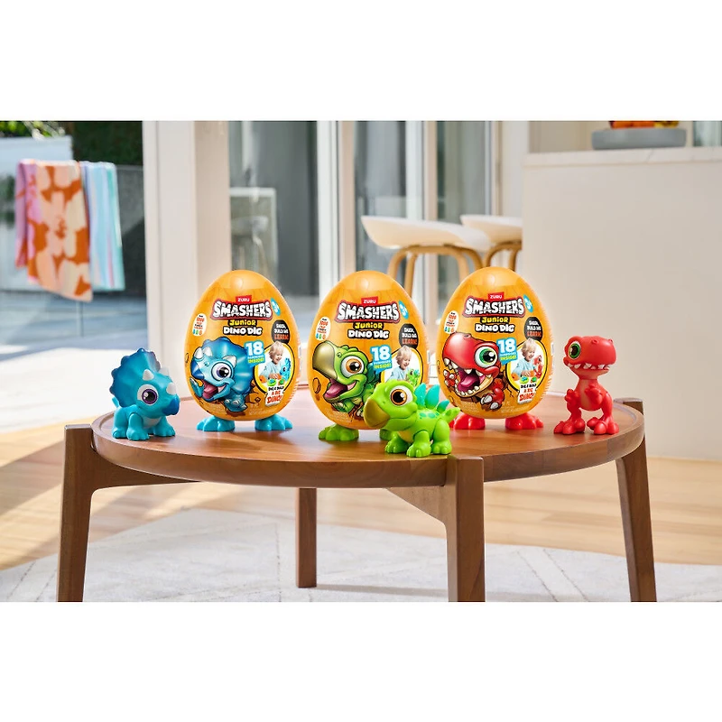 Smashers Junior Dino Dig Small Egg Stegosaurus (Green)