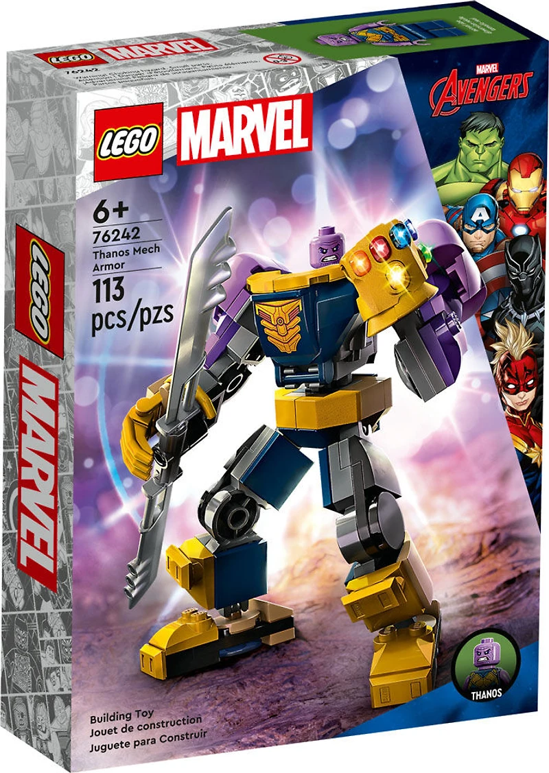 LEGO Marvel L'armure robot de Thanos 76242; Ensemble de jouet de construction (113 pièces)