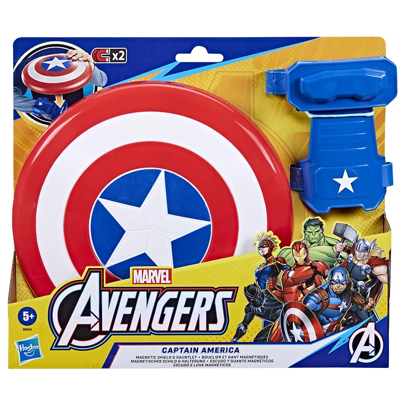 Marvel Avengers jouet Bouclier et Gant magnétiques de Captain America, jouet de jeu de rôle Avengers