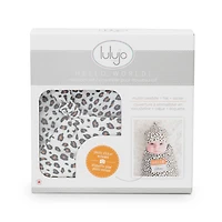 Lulujo Ensemble chapeau et couverture en bambou pour bébé nouveau-né Hello World Léopard