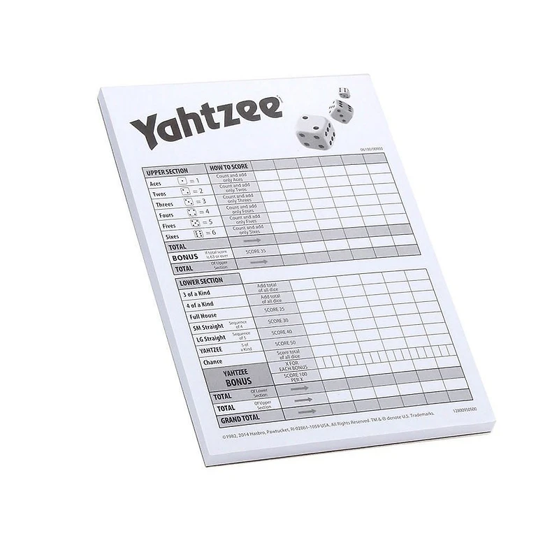 Hasbro Gaming - Yahtzee - Cartes de scores