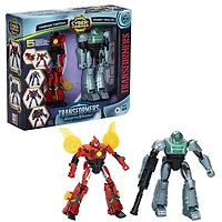 Transformers EarthSpark Cyber-Combiner Terran Twitch and Robby Malto Action Figures