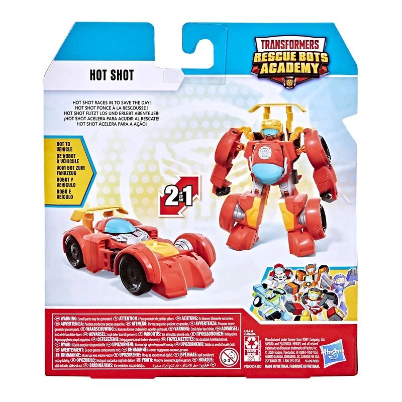 Transformers Rescue Bots Academy, figurine convertible Hot Shot de 11 cm