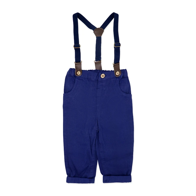 Little Gent Suspender Set Red Plaid 12M